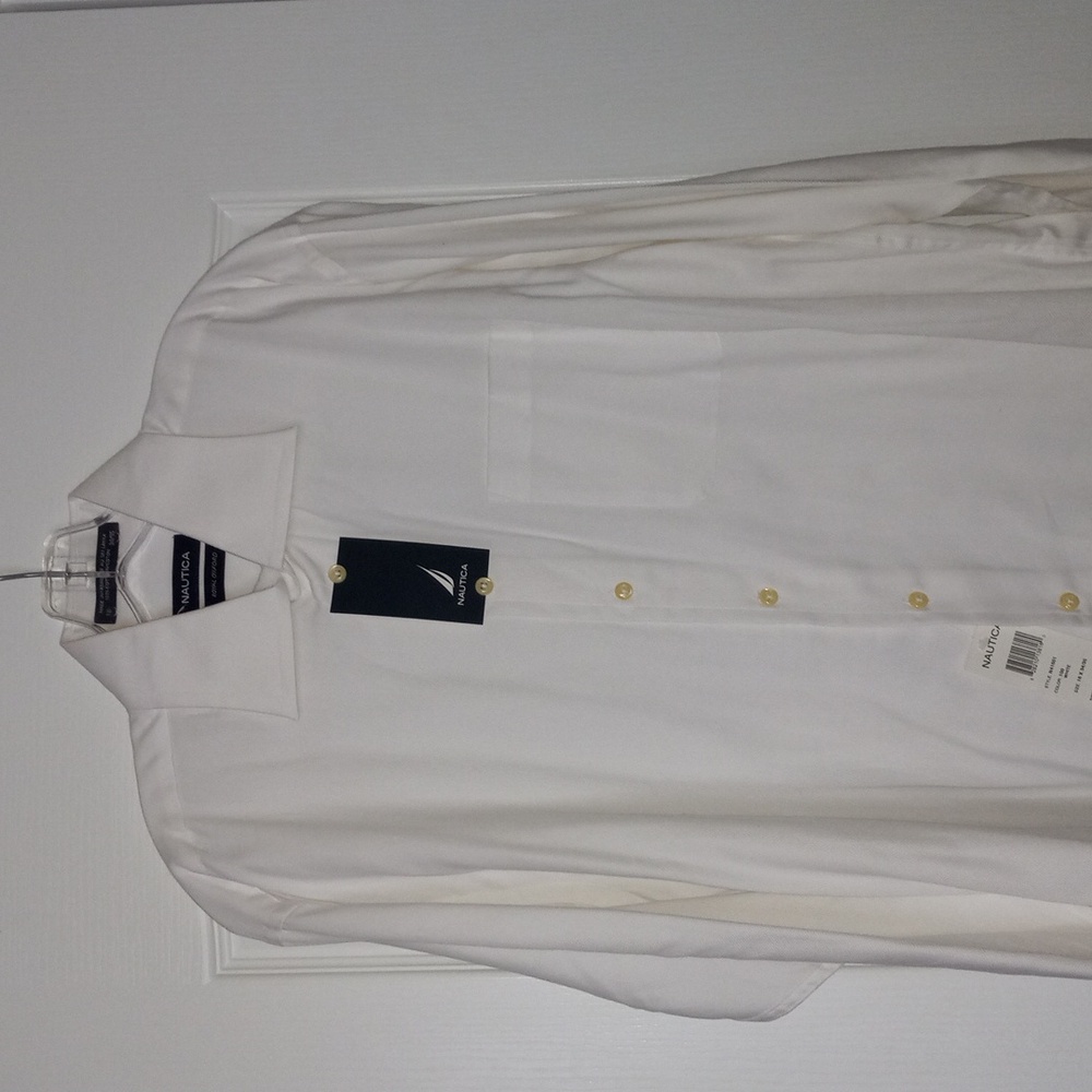 Nautica Royal Oxford Style Long Sleeve Dress Shirt (Size: 16; Waist 34-35)